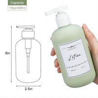 Flacons Pompe en Plastique Souple Effet « Soft Touch » en PEHD, Luxe Léger, pour Cosmétiques, Soins de la Peau, Lotion, Shampoing, Contenances 3oz à 16oz, Colorés