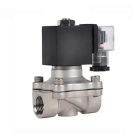 Vanne solénoïde à diaphragme COVNA 1/2 pouce 2 voies 12/24 volts normalement fermée en acier inoxydable pour eau et air