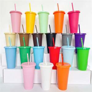 Paquete de 5 Vasos Reutilizables de Plástico de 16 oz y 24 oz con Diseño del Orgullo LGBT, para Café Helado, Viajes, a Prueba de Fugas, con Pajita y Tapa, para Fiestas - Product Image 5