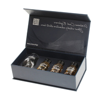 Embalaje en caja de regalo de botellas de vidrio de whisky de bebida alcohólica rígida de lujo de marca personalizada