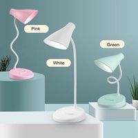 Lampe de bureau pliable à LED rechargeable par USB portable Protection des yeux Atténuation tactile Travail Lecture de livres Bureau Lampes d'éclairage