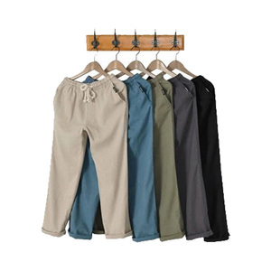 <span class=keywords><strong>Pantalon</strong></span> droit surdimensionné long <span class=keywords><strong>en</strong></span> <span class=keywords><strong>lin</strong></span> de pile bon marché Pantalons <span class=keywords><strong>pour</strong></span> hommes <span class=keywords><strong>en</strong></span> coton biologique - Product Image 1