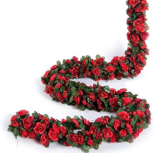 Xinsheng Artificial Rose Vines Silk Flower <b>Wedding</b> Decoration Outdoor Home <b>Arch</b> Props 10ft Long Handmade - Product Image 5