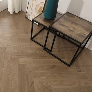 Plancher en bois écologique à verrouillage, imperméable, en chêne massif, parquet artistique, carreaux de bois franc en chevrons - Product Image 6