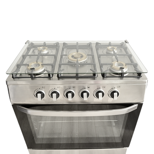 76x50x86 cm <span class=keywords><strong>Cuisinière</strong></span> d'extérieur <span class=keywords><strong>à</strong></span> gaz Four <span class=keywords><strong>à</strong></span> 5 brûleurs Porte de sécurité double couche Poignée en aluminium en acier inoxydable Grill Ménage - Product Image 3