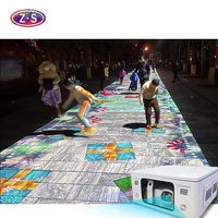 Équipement extérieur interactif de la publicité de projecteur de plancher d'Immersive avec la solution de projection de cartographie