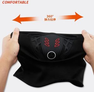 Masque facial d'hiver chaud pour homme, cache-cou respirant avec filtres à charbon actif, cagoule thermique en polaire pour le sport et la pêche - Product Image 3