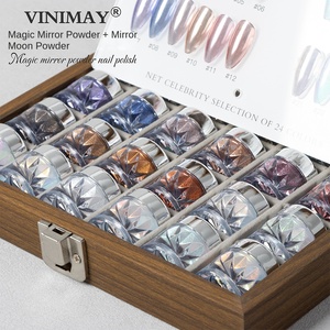 ชุดแต่งเล็บเอฟเฟกต์กระจกเงาเมจิกมิเรอร์ 24 สี ไม่ต้องล้าง ให้ความเงางาม - Product Image 2