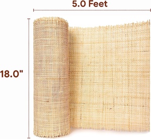 Pengiriman Cepat Anyaman Bambu Inti Rotan Alami Anyaman Gulungan Jala Anyaman Anyaman untuk Bahan Mebel Rotan - Product Image 2