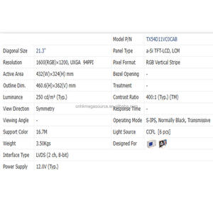 แหล่งสินค้าใหม่ดั้งเดิมมีในสต็อกสำหรับการจัดส่งทันที TX54D11VC0CAB รับประกันหนึ่งปี - Product Image 3