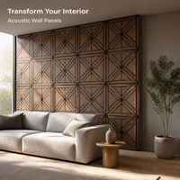 Panneaux muraux acoustiques en MDF en gros, panneaux à lattes en bois insonorisants pour home cinéma, bureau, studio et décoration commerciale