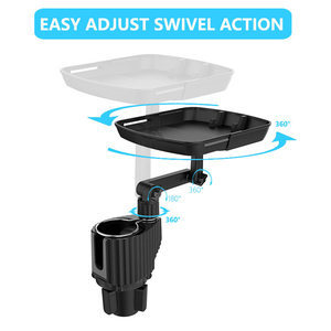 Porte-gobelet multifonctionnel <span class=keywords><strong>4</strong></span> en 1 pour voiture, extensible, réglable, détachable, plateau pour aliments, table, support pour téléphone. - Product Image 4