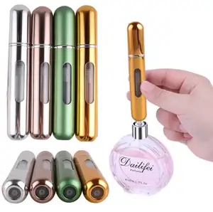 MUB Empty Mini 8ml Boden Nachfüllbare tragbare Taschen spray Zerstäuber Aluminium Parfüm flaschen Parfum Aluminium Zerstäuber