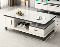 Table à thé en verre convertible moderne et durable pour petit appartement salon meubles de maison combinaison de meuble TV