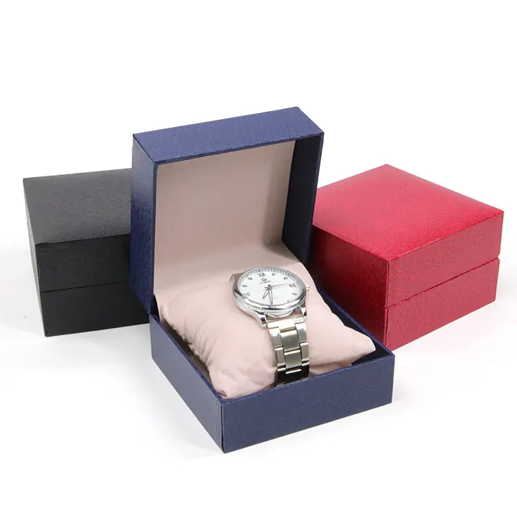Caixa de relógio de madeira com logotipo personalizado, caixa em estoque com embalagem para presente, entrega rápida em 3 dias, caixa de relógio de couro