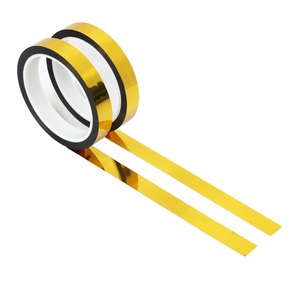 2 colores brillo plata oro superficie PET película <span class=keywords><strong>aluminizada</strong></span> y chapado en oro espejo de Metal reflectante Mylar DIY decoración <span class=keywords><strong>cinta</strong></span> <span class=keywords><strong>adhesiva</strong></span> - Product Image 1