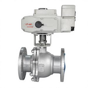 Vanne à bille électrique en acier inoxydable 4 pouces personnalisable OEM, vannes motorisées, contrôle du débit d'eau, à bride - Product Image 6