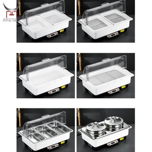 Estufa de buffet eléctrica de acero inoxidable 304, olla de buffet engrosada y profunda, vajilla con plato de frotamiento con temperatura ajustable - Product Image 4