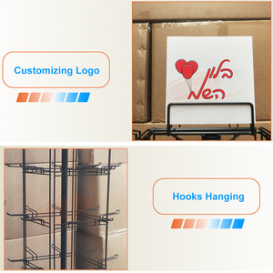Tùy chỉnh 360 độ xoay đồ trang sức Rack với 4 Bên Móc treo hiển thị đứng cho cửa hàng bán lẻ - Product Image 6