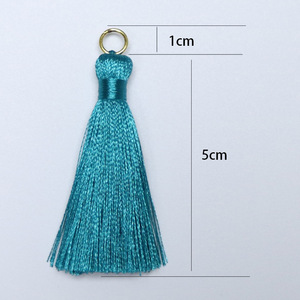 6厘米高品质柔软垂直DIY小流苏手工包裹丝包带环，服装悬挂流苏吊坠 - Product Image 4