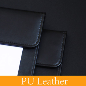PU — tapis en cuir PU avec logo personnalisé, pour écriture, réunion d'affaires, dossier de conférence, fente pour dossier, accessoire de table de bureau, A4 - Product Image 5