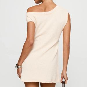 Nueva Colección de Primavera, Vestido Casual Personalizado para Mujer, Vestido Mini Sexy de Punto con un Hombro Descubierto, Vestido Casual Elástico de Alta Calidad - Product Image 2
