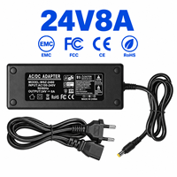 Adaptateur secteur de bureau fiable avec prise EU 192W 24V 8A, alimentation AC/DC à haute efficacité et stable pour routeur, moniteur, imprimante, téléviseur