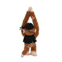 Peluche Gorille à Bras Longs Personnalisée en Gros, Jouet en Peluche Gorille Marron Personnalisé, Peluche Gorille Douce de Marque Personnalisée