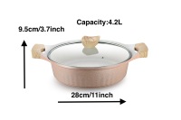Set Peralatan Masak Panci Casserole Anti Lengket Model Baru, Set Panci dan Wajan Anti Lengket Marmer, Bahan Aluminium Granit