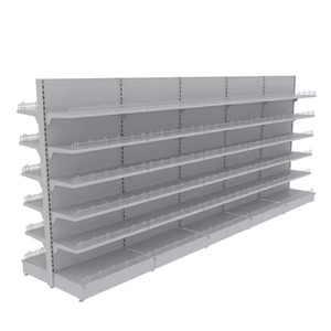 Étagères double face pour supermarchés Étagères épaissies en métal acier à hauteur de couche réglable pour la vente au détail en magasin - Product Image 3