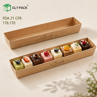Boîte de présentation en papier kraft personnalisée pour mini-gâteaux, pâtisseries, biscuits, macarons – Emballage à emporter pour boulangerie (vente en gros)