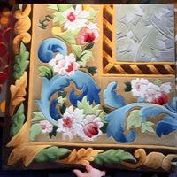 Tapis de sol Taiyi fait main, tufté, en forme de fleur, style anime, découpé sur mesure pour la maison