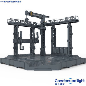 En stock Taiwan RG MG Ningguang Hangar PVC Decals Sazabi Maintenance Base Storage Rack 4 Sets Combine Large White Base - Product Image 4