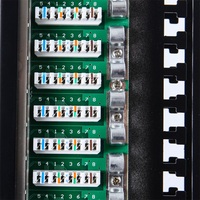 Panel Patch Pintar RJ45 FTP Shielded 48 Port Cat5e 2U 19" untuk Rak Server, Panel Distribusi Jaringan