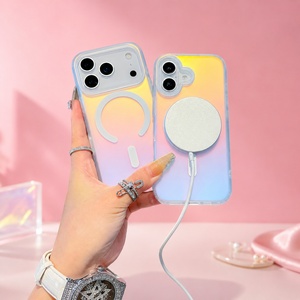 Gradient telefoonhoesje iriserend magnetisch PC voor iPhone - Product Image 1