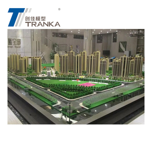 Table d'architecture en cuir 1/150, diorama - Product Image 1
