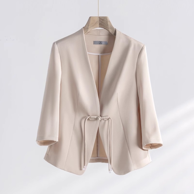Champagne-colored suit