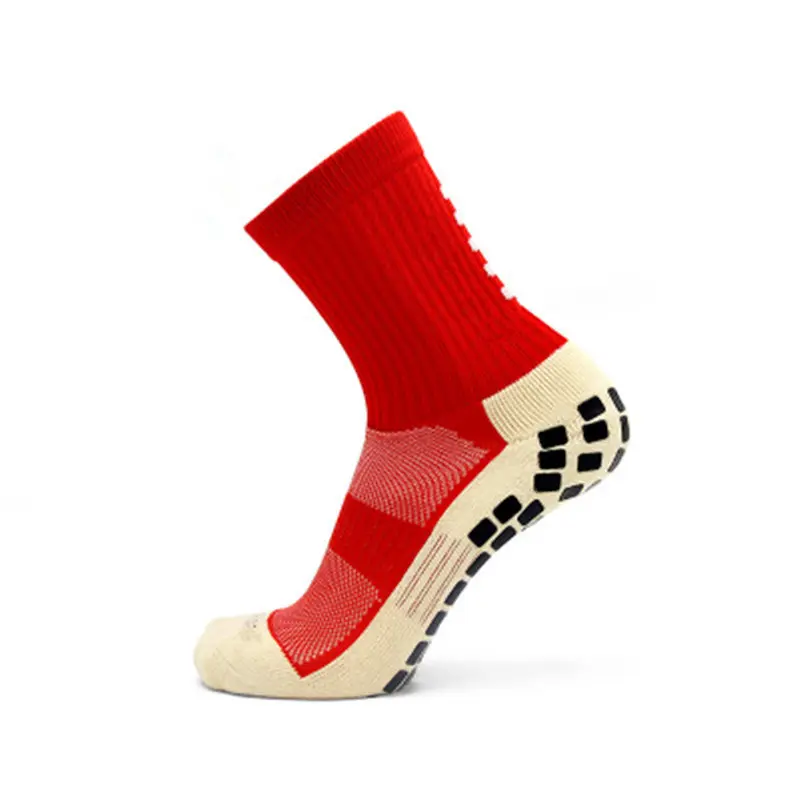 Нескользящие футбольные носки, мужские спортивные носки для бега, впитывающие пот, толстые баскетбольные носки унисекс с нескользящим захватом