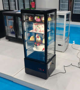 Verre vertical 360 °   Vitrine réfrigérée pour gâteaux, présentoir commercial pour pâtisseries et desserts, vitrine de réfrigération pour la vente au détail - Product Image 3