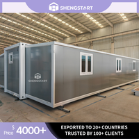 Maison préfabriquée hors réseau de 40 pieds, cabane grise de 70 m² pour les vacances, adaptée aux régions des États-Unis, d'Europe, d'Australie, des Caraïbes et du sud-est de l'Amérique centrale.