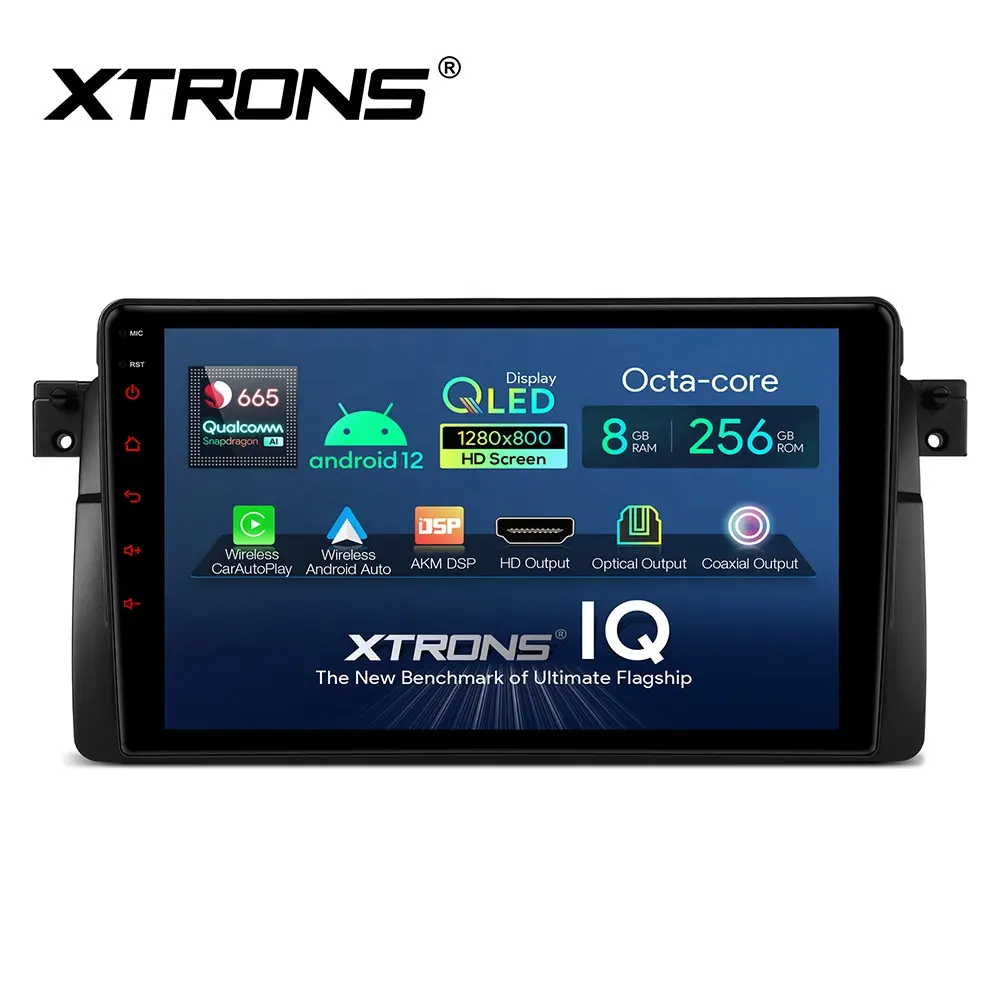 XTRONS 9 "Snapdragon 665 Android 12 256G 1280*800カースクリーンカープレイAA4G LTE HD出力AutoRadio for BMW E46 Rover 75 MG ZT