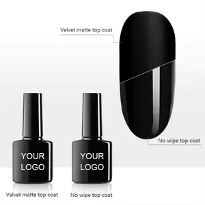 UV Gel Long Lasting Nails Top Gel No-Wipe Iron Soak Off UV/LED Non Clean Gel Polish Top Coat And Base Coat