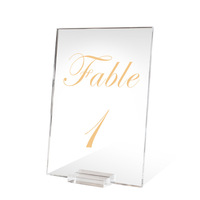 Marqueurs de table numérotés en acrylique transparent mat de luxe, style bureau, pour mariage et fête, fabrication OEM