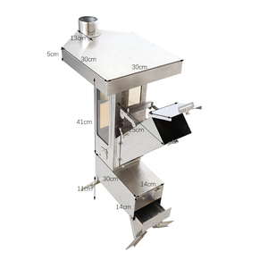 Luling Stainless Steel Manual Outdoor Wood <strong>Rocket</strong> <strong>Stove</strong> Removable Kitchen for Camping All Seasons - Product Image 2