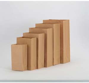 Sac en papier brun sans poignée, personnalisable avec logo, le plus vendu ; Sac en papier brun pour livraison de repas - Product Image 6