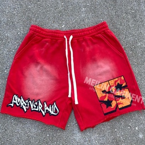 Street Wear Custom Graphic Vintage Sun Faded Acid Washed DTG T Shirt and Shorts Men Two Piece Set - Product Image 3