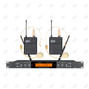 Micrófono Inalámbrico de Doble Canal HC-1000 con Sensor Infrarrojo, Frecuencia de 50MHz, Batería de Litio Recargable, Micrófono de Solapa y de Diadema - Product Image 4