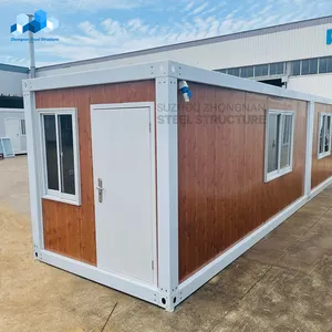 Suzhou Zhongnan 20ft 40ft flatpack portable tiny modern wooden prefab container house