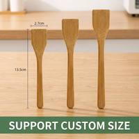 Mini spatule en bambou premium 13,5 cm, petite spatule en bois pour condiments et épices, pelle pour enfants, mini spatule