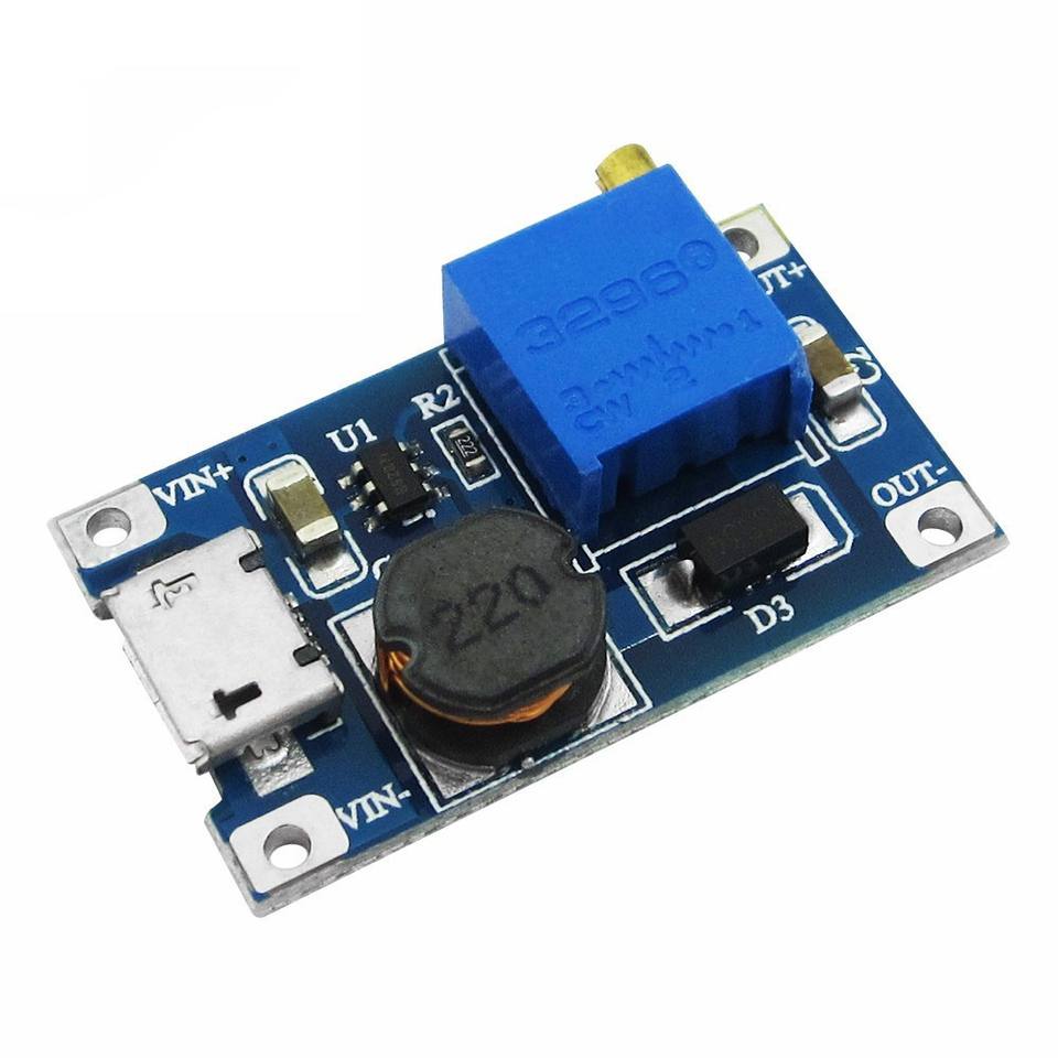 Booster Module Mt3608 MT3608 DC-DC Adjustable Boost Module 2A Boost Step Up Module with MICRO ...